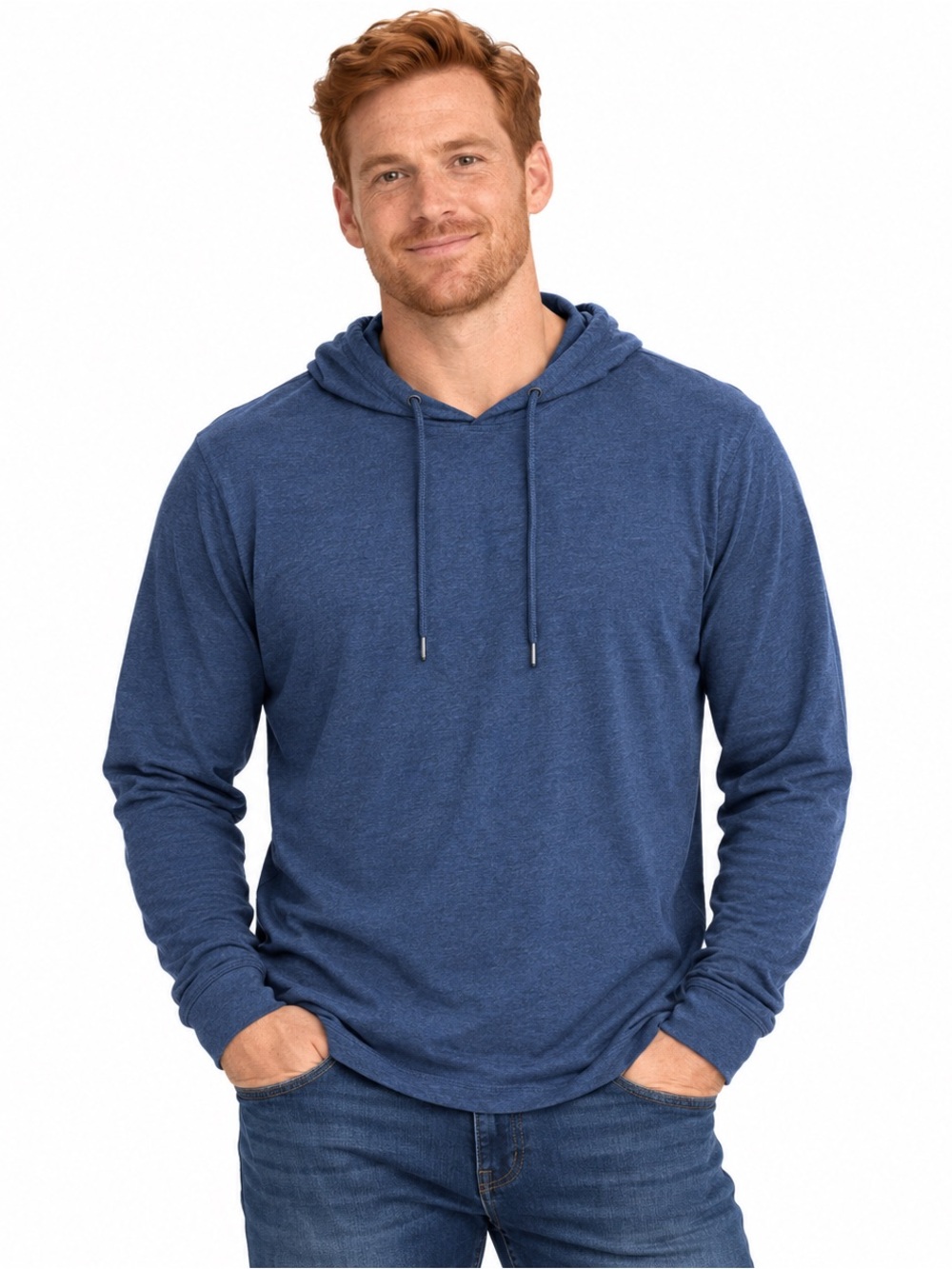 Lee Men’s XL Longtail T Navy Blue Lightweight Hooded Shirt Hoodie